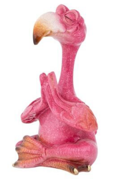 6 Inches High Yoga Flamingo Figurine