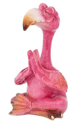 6 Inches High Yoga Flamingo Figurine