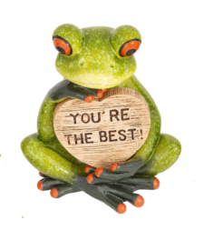 3 1/4 Inches High Assorted Frog With Message
