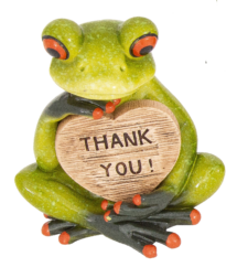 3 1/4 Inches High Assorted Frog With Message