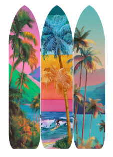 Surfboards Canvas Room Divider