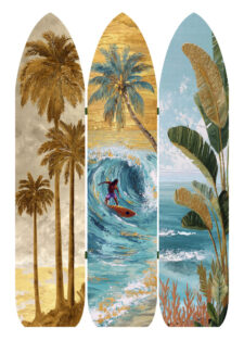 Surfboards Canvas Room Divider