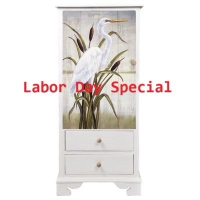 White Heron Tall Cabinet