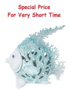11 Inches High Seafoam Color Coral-Look Fish