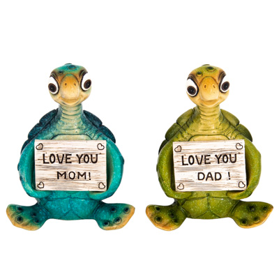 4 1/4 Inches High Assorted Turtle With Message