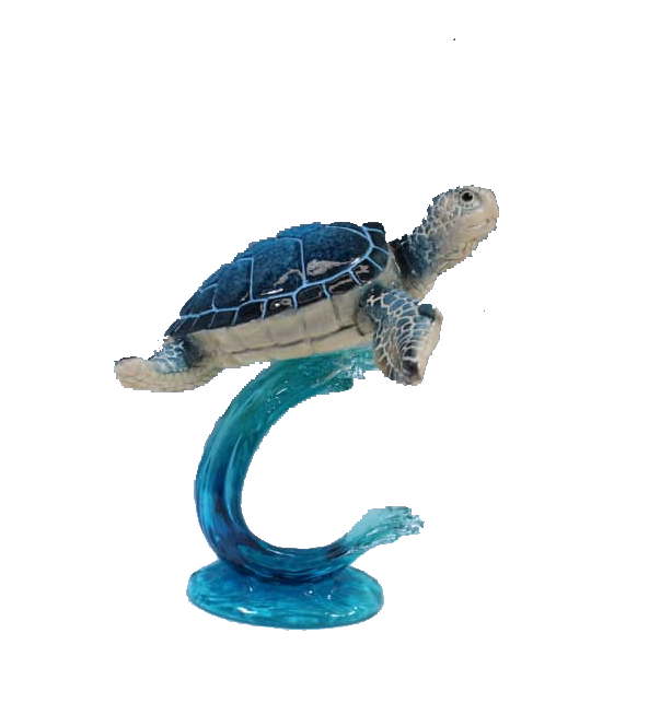 5 1/2 Inches Long Sea Turtle on Wave