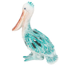 10 1/4 Inch High Coral Look Pelican Figurine