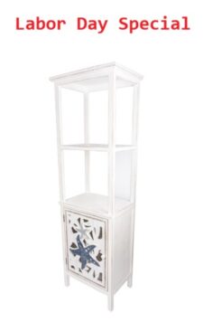67 1/4 Inches High x 21 1/2 Inches Wide x 14 1/2 Inches Deep Starfish Cabinet Shelf