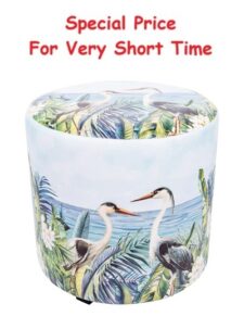 15 3/4 Inches Wide Round Leatherette Herons Stool