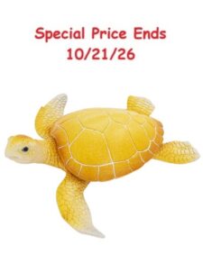 15 3/4 Inches Long Yellow Polystone Turtle Figurine