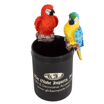 4 3/4 Inch High Decorative Assorted Parrot Planter Hanger
