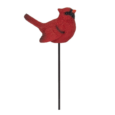 12 Inches High Planter Stick with Decorative Cardinal - Image 3