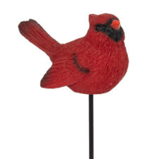 12 Inches High Planter Stick with Decorative Cardinal