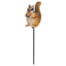 12 Inch High Planter Stick with Decorative Chipmunk