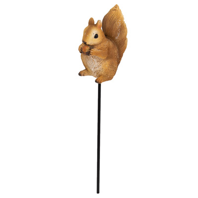 11 Inch High Planter Stick with Decorative Squirrel - Image 2