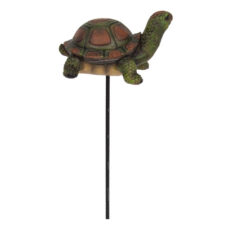 12 Inch High Planter Stick with Decorative Tortoise